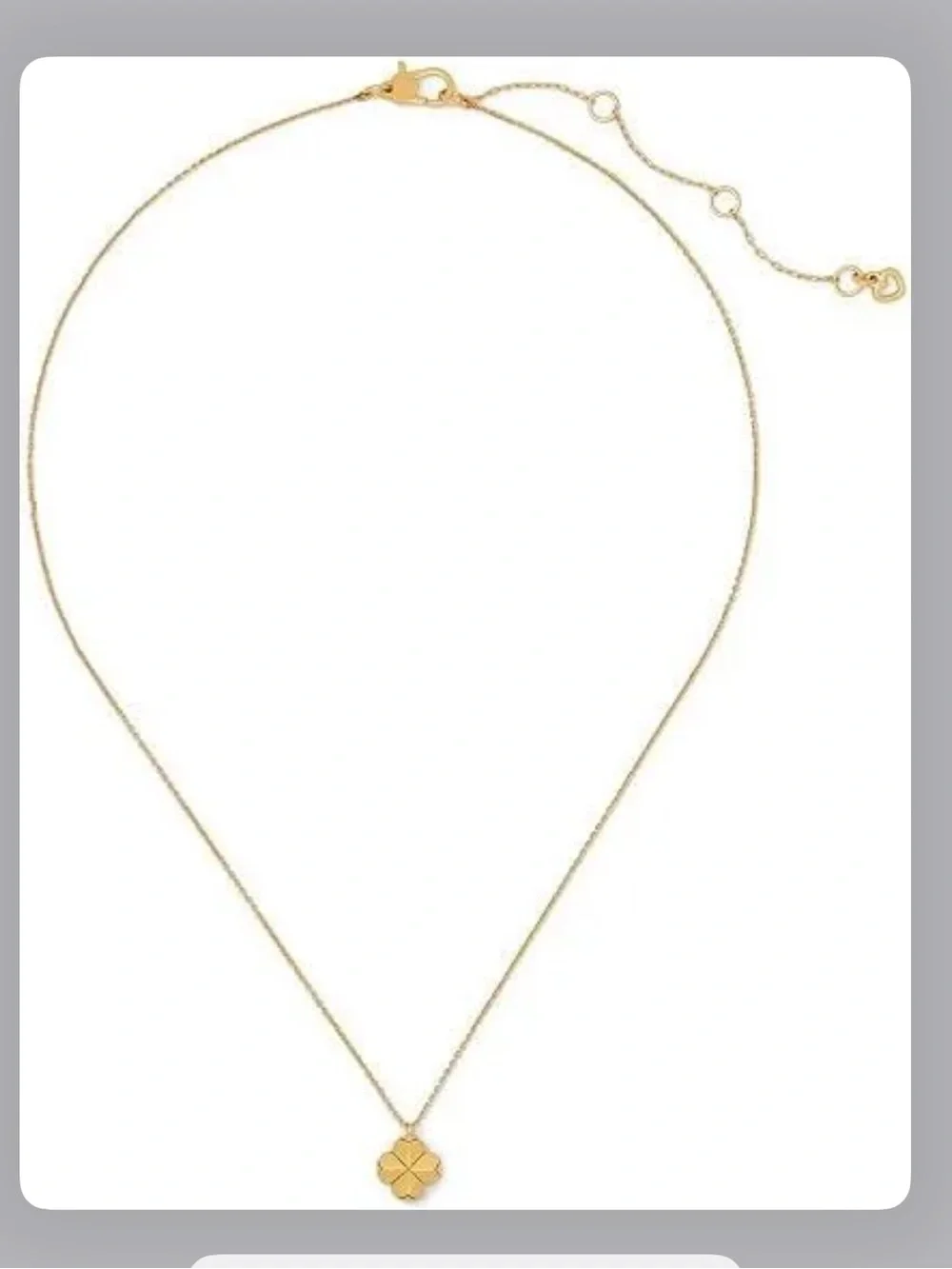 Kate Spade legacy logo spade pendant necklace